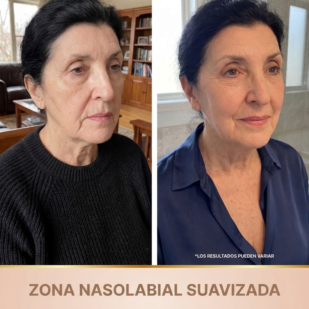 Zona nasolabial suavizada