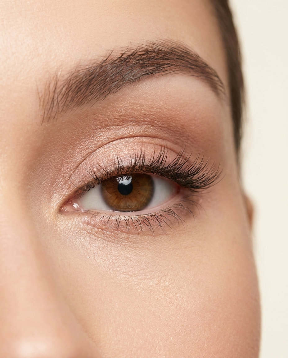 Avelyne magnetic lashes worn close-up