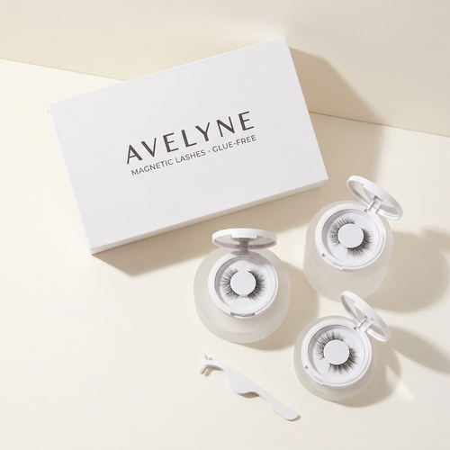 Avelyne magnetic lashes set - box, compacts and applicator